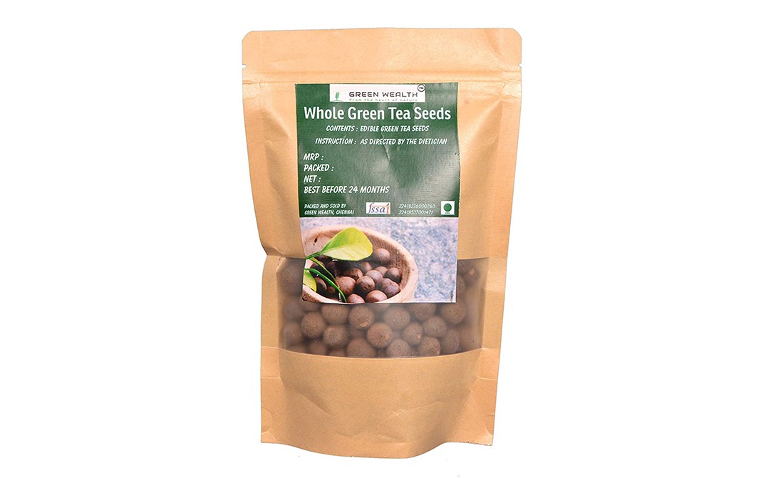 Green Wealth Whole Green Tea Seeds   Pack  100 grams